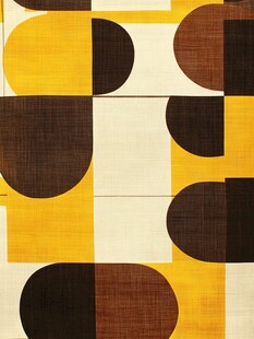 几何色块拼接抽象图案