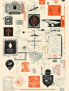 复古风格多样标识图案集