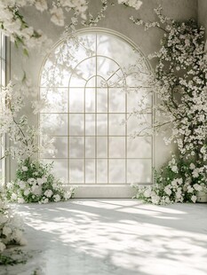 梦幻拱形花窗室内美景