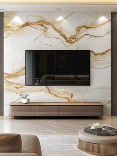 奢华大理石电视背景墙设计