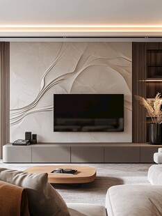 现代简约风客厅电视背景墙