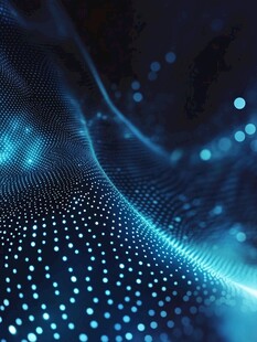 蓝色科技感点线流动背景