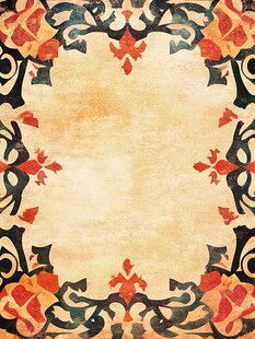 复古花纹边框装饰图案