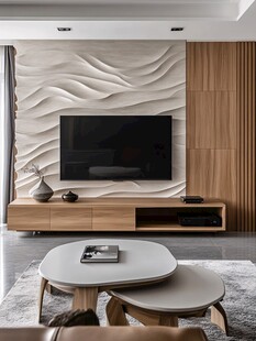 现代简约风客厅电视墙设计