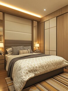 现代简约风格温馨卧室空间