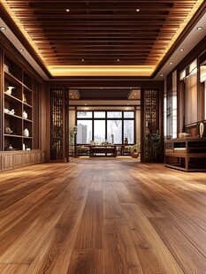 中式风格宽敞木质室内空间