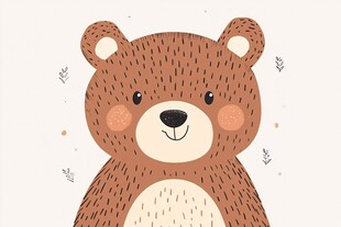 可爱卡通小熊插画