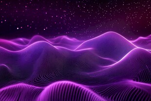 梦幻紫色波浪星空背景