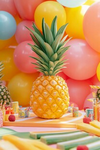 菠萝主题派对装饰布置