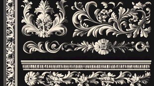 欧式古典花纹装饰图案集