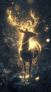 梦幻发光麋鹿 璀璨夜之精灵