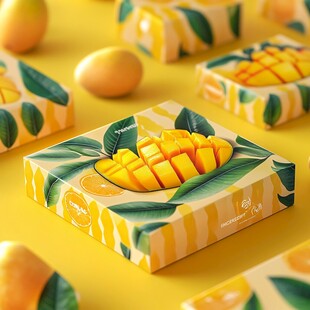 芒果包装盒设计 清新风格