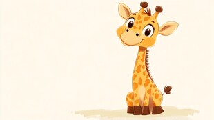 可爱长颈鹿卡通形象