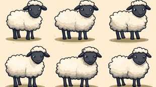 可爱卡通绵羊形象集合