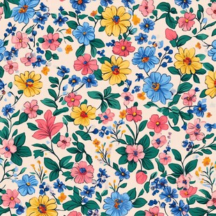 缤纷花卉图案 清新田园风