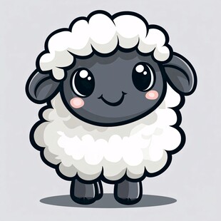 可爱卡通绵羊形象