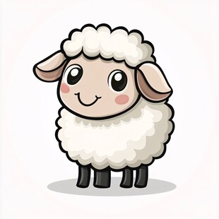 可爱卡通小羊形象