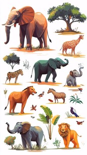 非洲草原动物大集合