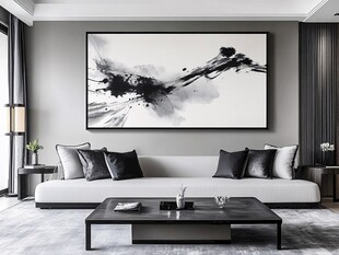 现代简约风客厅艺术氛围浓