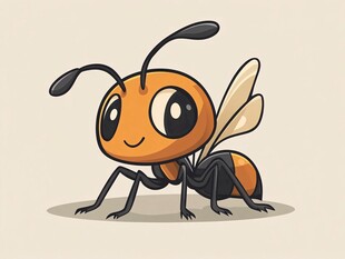 可爱卡通小蜜蜂形象
