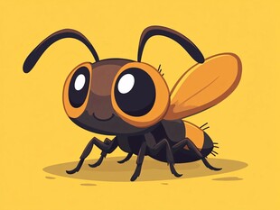 可爱卡通小蜜蜂形象