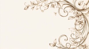 复古花卉边框装饰图案