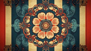 复古华丽民族风花纹图案