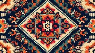 民族风几何图案精美织物