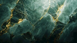 墨绿金纹大理石纹理特写