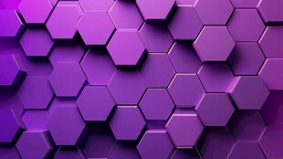 紫色六边形立体背景图案