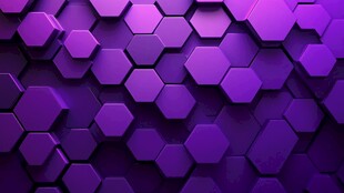 紫色立体六边形背景图案