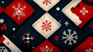 圣诞风针织图案纹理