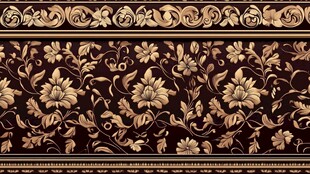 复古金色花卉图案纹理