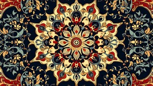 复古华丽民族风花纹图案