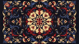 复古华丽民族风花纹图案