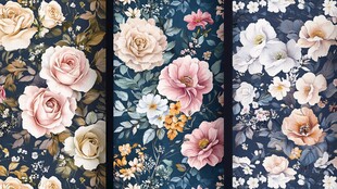 复古花卉图案精美壁纸