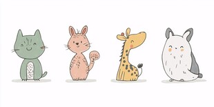 可爱动物卡通形象集合