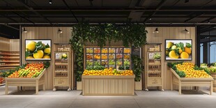 现代风清新水果店铺陈列