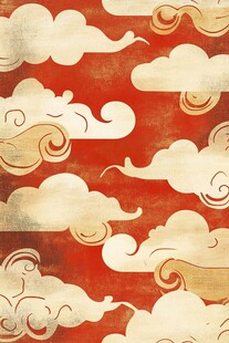 中式复古祥云纹理图案