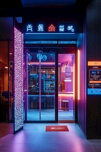 青無会酒吧炫酷入口