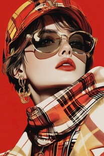 时尚酷感女性潮流造型