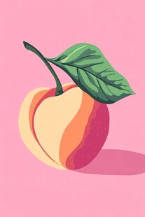 可爱桃子插画