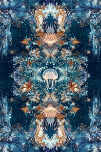 梦幻海洋风对称图案设计