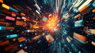 科技爆炸 绚丽数字能量迸发