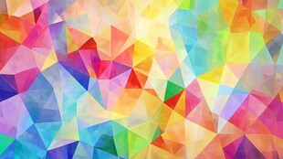 缤纷多彩几何多边形背景