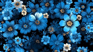 梦幻蓝花背景图