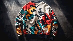 潮流印花卫衣展示