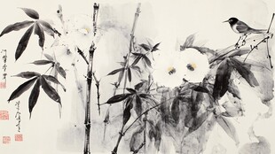 水墨花鸟图