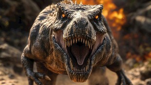 咆哮的凶猛恐龙