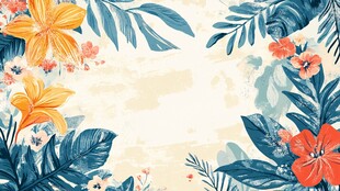 热带花卉背景图